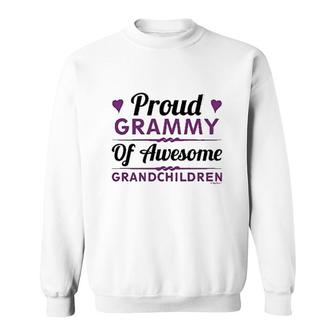 Proud Grammy Of Awesome Grandchildren Sweatshirt | Mazezy