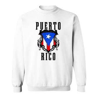 Puerto Rico Vintage Puerto Rican Flag Pride Puerto Rico Sweatshirt | Mazezy