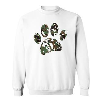 Puppy Dog Paw Print Love Gift For Dog Owner Mom Dad Pet Paw Sweatshirt | Mazezy