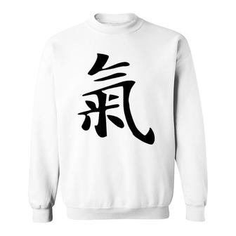Qi Energy Chi Or Ki Chinese Calligraphy Character Sweatshirt | Mazezy