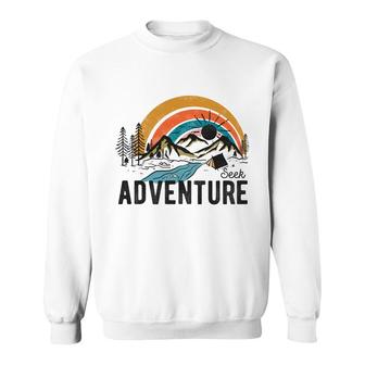 Rainbow Vintage Moutain Adventure Idea Design Sweatshirt - Thegiftio