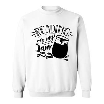 Reading Is My Jam Black Decoration Gifts Sweatshirt - Thegiftio UK