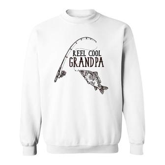 Reel Cool Grandpa Cute Happy Father's Day Fishing Sweatshirt | Mazezy
