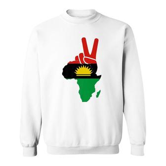 Republic Of Biafra Nigeria Biafran Peace Flag Of Biafra Premium Sweatshirt | Mazezy