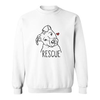 Rescue Dog Pitbull Rescue Mom Adopt Dont Shop Sweatshirt - Thegiftio UK