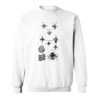 Retro Beekeeper Vintage Bees Bumblebees Honeycomb Gift Sweatshirt | Mazezy AU