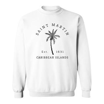 Retro Cool Martin Caribbean Islands Beach Palm Tree Sweatshirt - Thegiftio UK