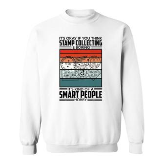 Retro Fun Stamp Collecting Design For Postal Stamp Collector Sweatshirt | Mazezy
