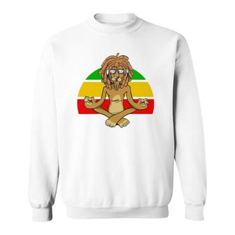 Retro Jamaican Rasta Lion Sweatshirt | Mazezy