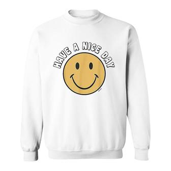 Retro Kid Adult Puck Smile Face Have A Nice Day Smile Happy Face Sweatshirt - Seseable