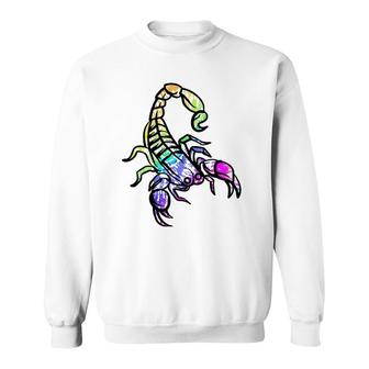 Retro Scorpion Tie Dye Scorpion Lover Sweatshirt | Mazezy