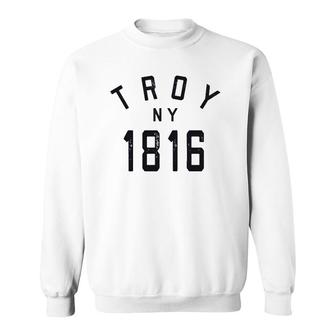 Retro Troy Ny New York 1816 City Usa Sweatshirt | Mazezy
