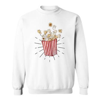 Retro Vintage Popcorn - For Cinema And Living Room - Popcorn Sweatshirt | Mazezy