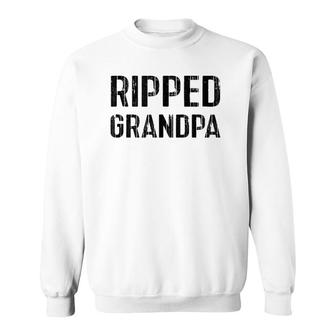 Ripped Grandpa Gift Father's Day 1 Best Grandpa Ever Sweatshirt | Mazezy