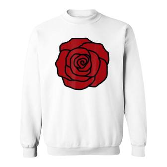 Rose Flower Red Rose Sweatshirt | Mazezy