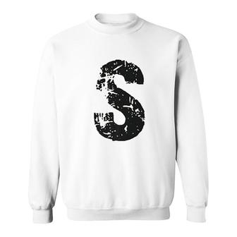 S Letter Alphabet Sweatshirt | Mazezy