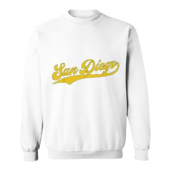 San Diego Baseball Script Gift Sweatshirt | Mazezy