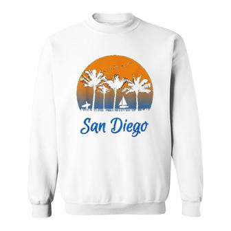 San Diego California Travel Surfing Gift Sweatshirt | Mazezy