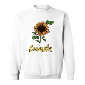 School Career Counselor Sunflower T Gift Sweatshirt | Mazezy