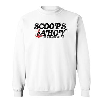 Scoops Ahoy Ice Cream Parlor Dark Sweatshirt | Mazezy