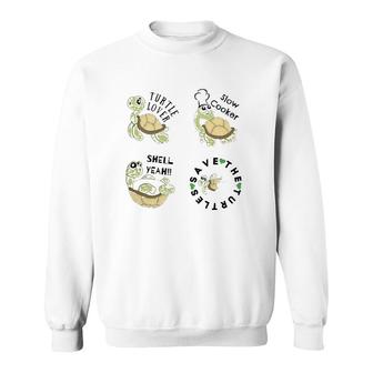 Sea Turtle Lover Cute Cartoon Turtles Sweatshirt | Mazezy
