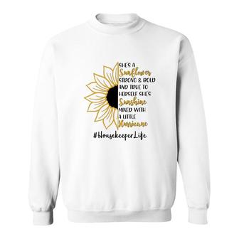 She A Sunflower Housekeeper Life Sweatshirt | Mazezy