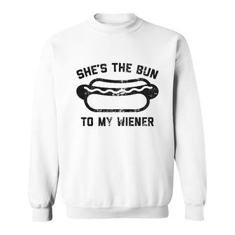 Shes The Bun To My Wiener Sweatshirt - Thegiftio UK