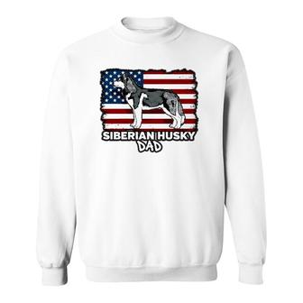 Siberian Husky Dog Dad Dog Lover Gift Sweatshirt | Mazezy