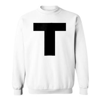 Simple Letter T Sweatshirt | Mazezy