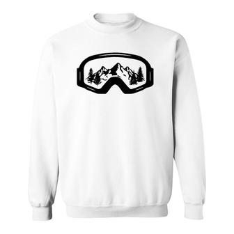 Ski Snowboard Skiing Goggles For Skiing Love Skiing Sweatshirt | Mazezy