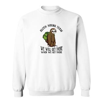 Sloth Hiking Team Sweatshirt | Mazezy