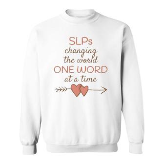 Slp Changing The World One Word At A Time Long-Sleeve Sweatshirt | Mazezy