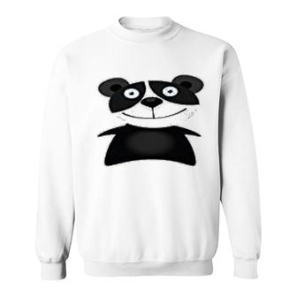 Smiling Creepy Panda Sweatshirt | Mazezy