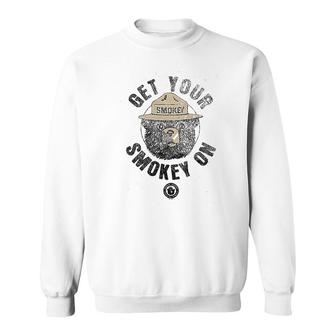 Smokey The Bear Get Your Smokey On Graphic Sweatshirt - Thegiftio UK