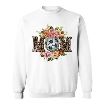 Soccer Mom Leopard Flowers Enjoy A Happy Time Sweatshirt - Thegiftio UK