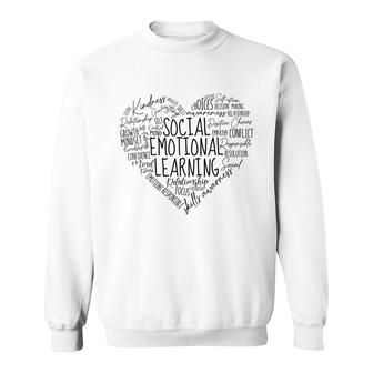 Social Emotional Learning Heart Counselor Teacher Sel Kind Sweatshirt - Thegiftio