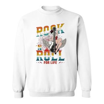 Sock Hop Costume Rock 'N' Roll For Life Greaser Babe And Men Sweatshirt | Mazezy
