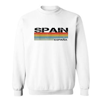 Spain & Spanish Language Espana Retro Vintage Stripes Sweatshirt - Thegiftio UK