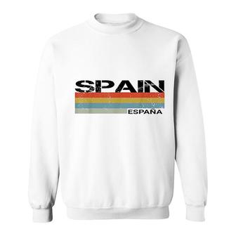 Spain Spanish Language Espana Retro Vintage Stripes Sweatshirt - Thegiftio UK
