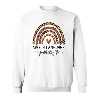 Speech Language Pathologist Rainbow Speech Therapy Gift Slp Sweatshirt | Mazezy