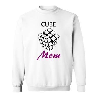 Speed Cube Cuber Mom Women Puzzle Cubing Mother Gift Sweatshirt | Mazezy