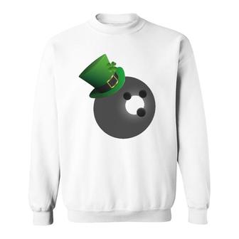 St Patrick's Day Bowling Ball Leprechaun Hat Sweatshirt | Mazezy