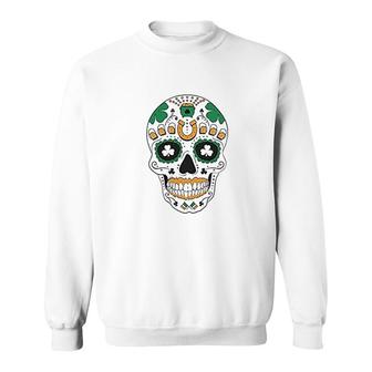 St Patricks Day Irish Sugar Skull Sweatshirt - Thegiftio UK