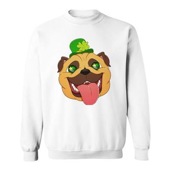 St Patrick's Day Pug Leprechaun Irish Pugs Lover Gift Sweatshirt | Mazezy