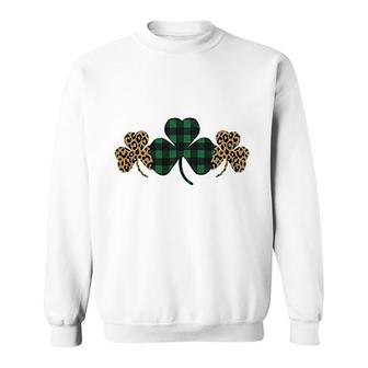 St Patricks Three Lucky Leafs Sweatshirt | Mazezy