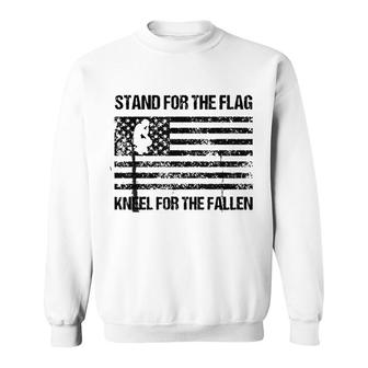 Stand For The Flag Kneel For The Fallen Sweatshirt | Mazezy