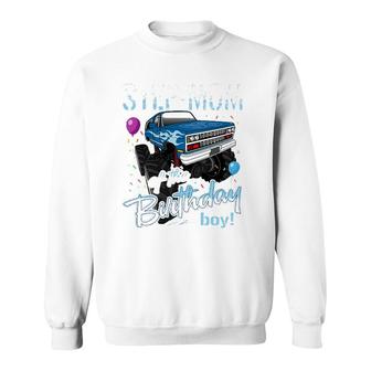 Step-Mom Of The Birthday Boy Monster Truck Birthday Gifts Sweatshirt | Mazezy