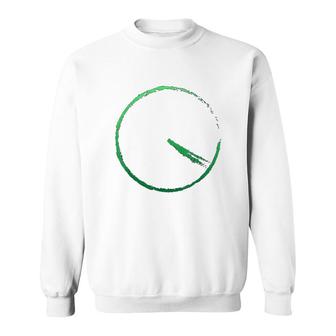 Subtle 420 Minimalistic Green Gradient Clock Sweatshirt - Thegiftio UK