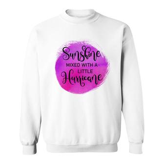 Sunshine Mixed With A Little Sarcastic Black Graphic Sweatshirt - Thegiftio UK