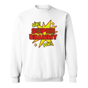 Super Grammy Super Power Grandma Grandmother Gift Sweatshirt | Mazezy